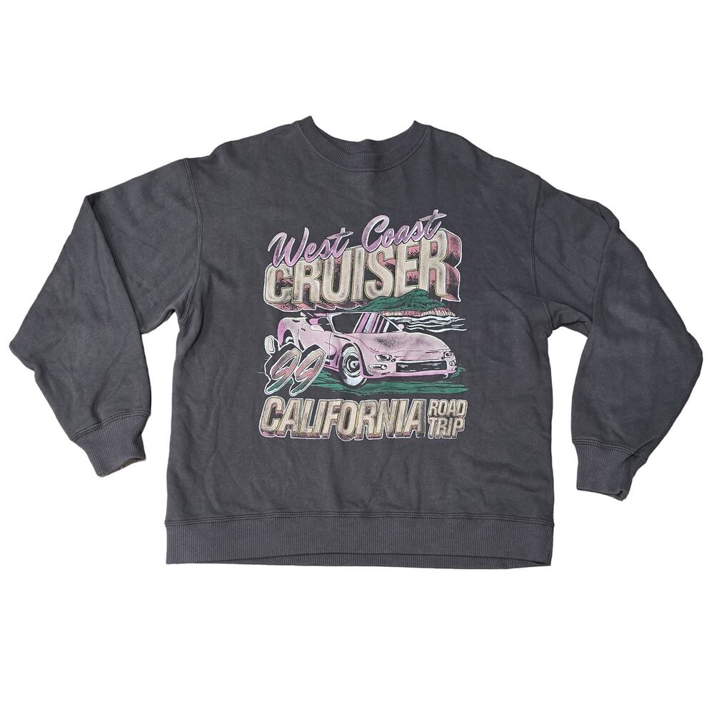 Hollister Co. West Coast Cruiser California Graphic Crew Neck Sweater Sweatshirt